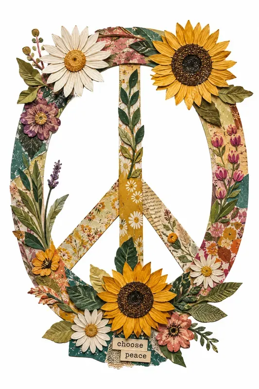 Boho Paper Collage Cutouts
