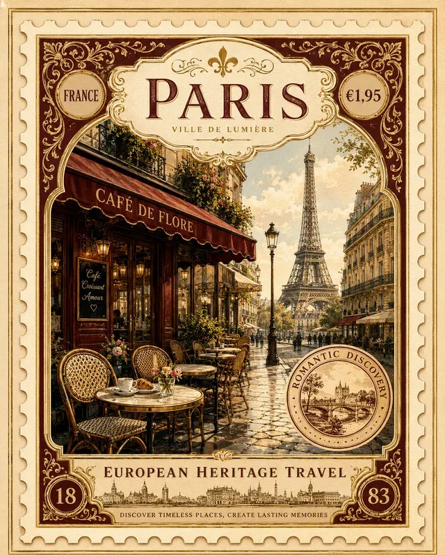 Collectible Travel Stamp Posters