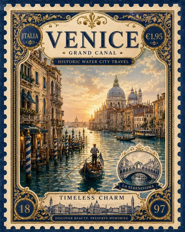 Collectible Travel Stamp Posters