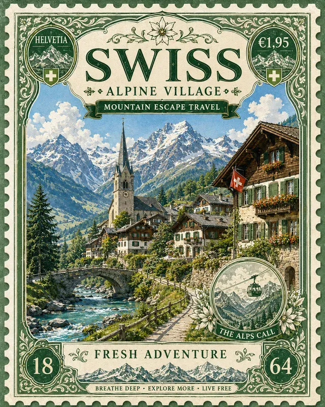 Collectible Travel Stamp Posters