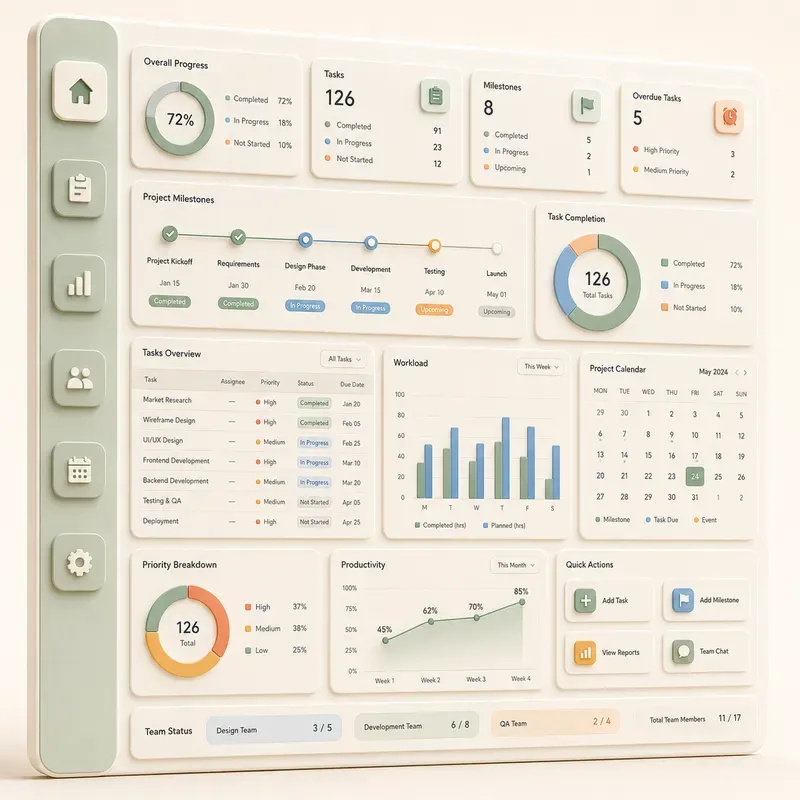 Pastel Modular Analytics Dashboards