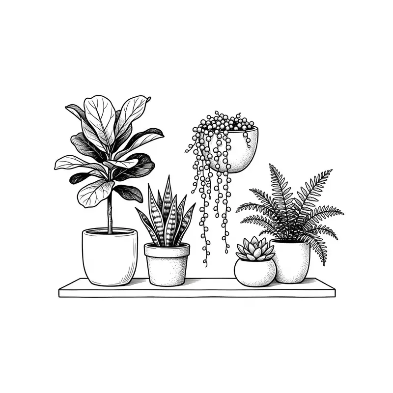 Minimalist Editorial Ink Sketch Scenes