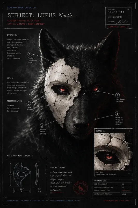 Diagram Noir Casefiles Forensic Posters