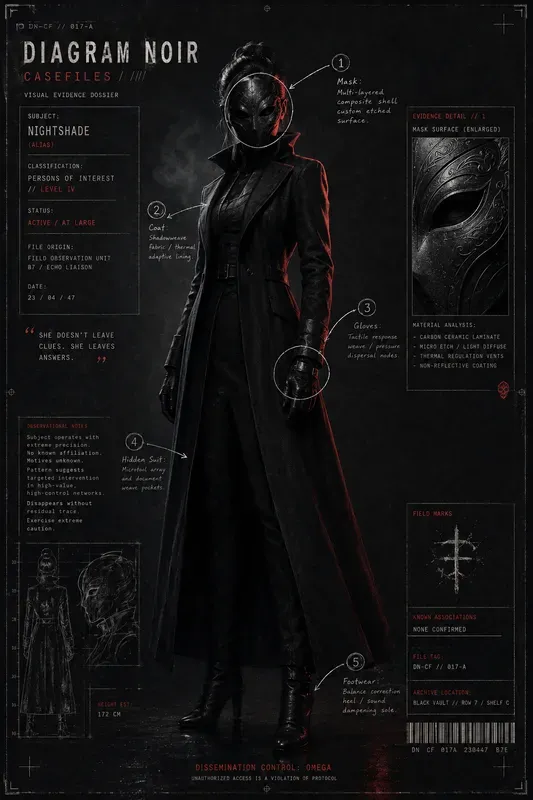 Diagram Noir Casefiles Forensic Posters