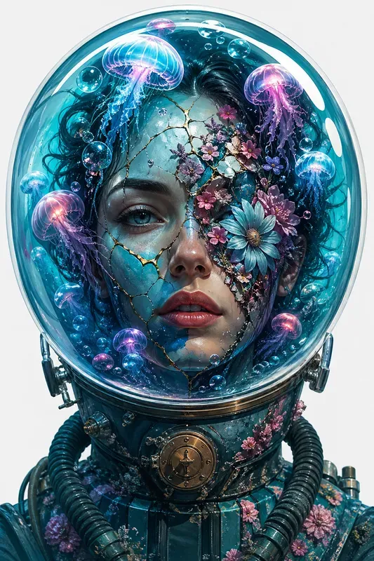 Surreal Split Portrait Fusions