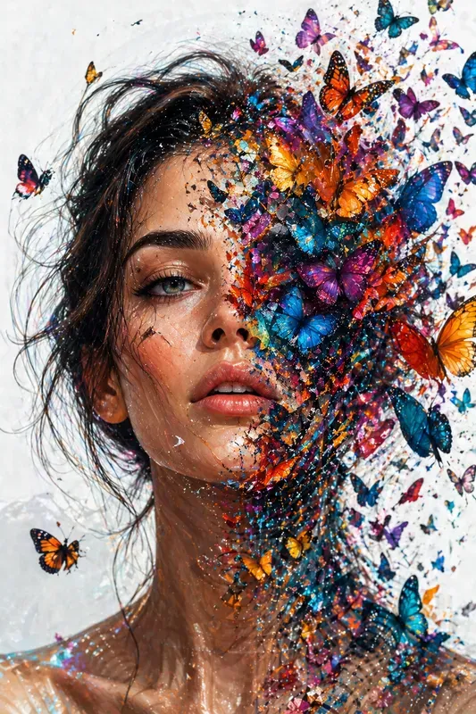 Surreal Split Portrait Fusions