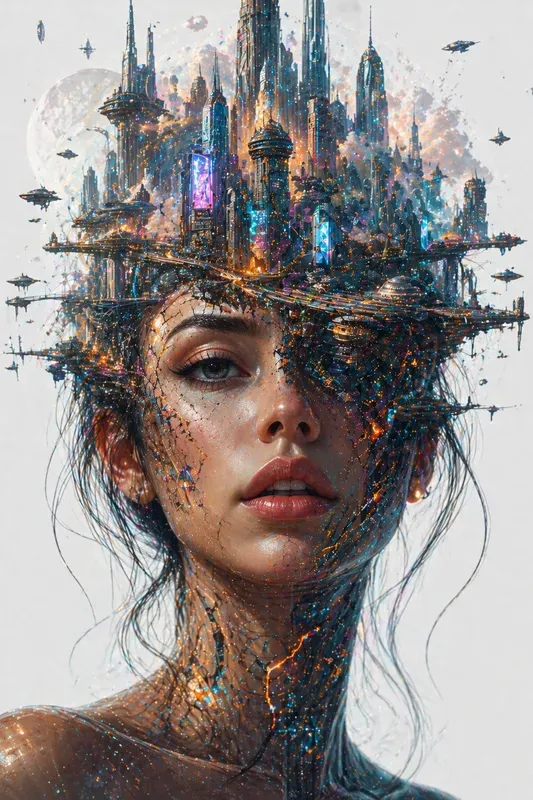 Surreal Split Portrait Fusions