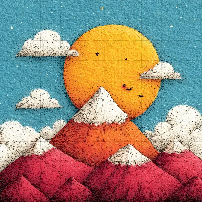 Ink Stippled Whimsical Folk Prints
