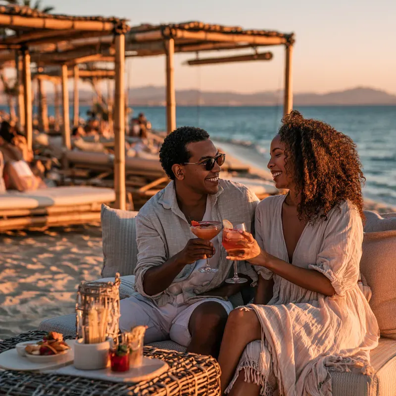 Beachfront Sunset Lounge Photography
