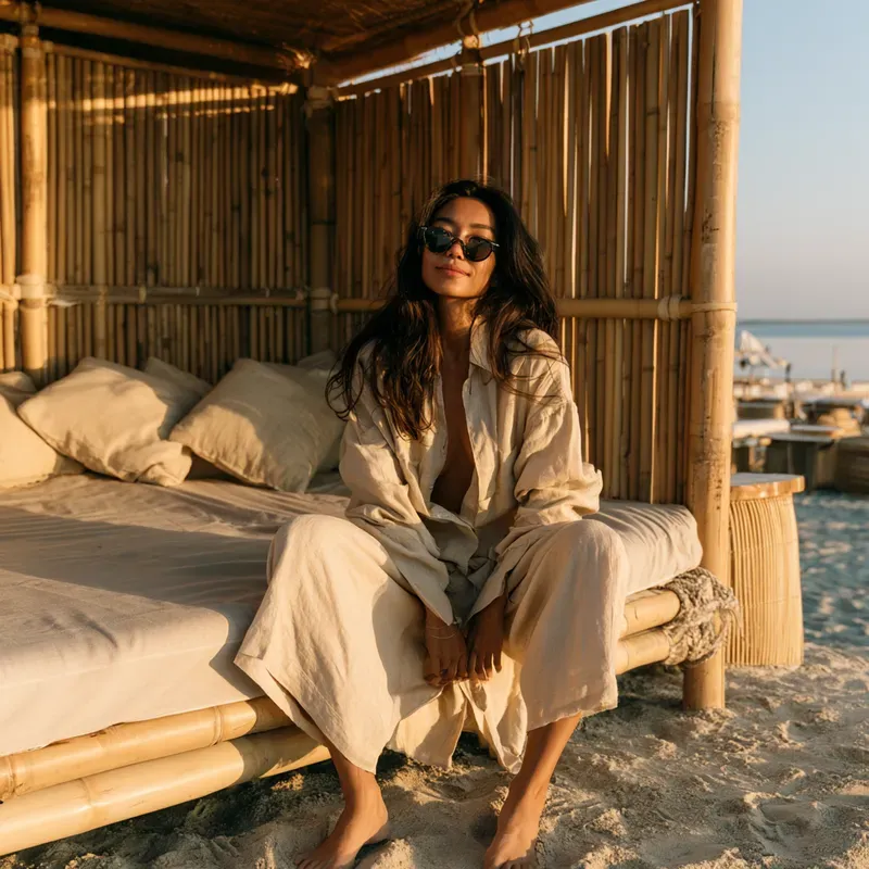 Beachfront Sunset Lounge Photography