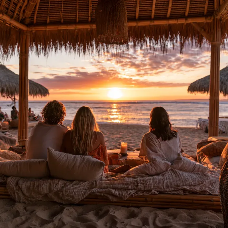 Beachfront Sunset Lounge Photography