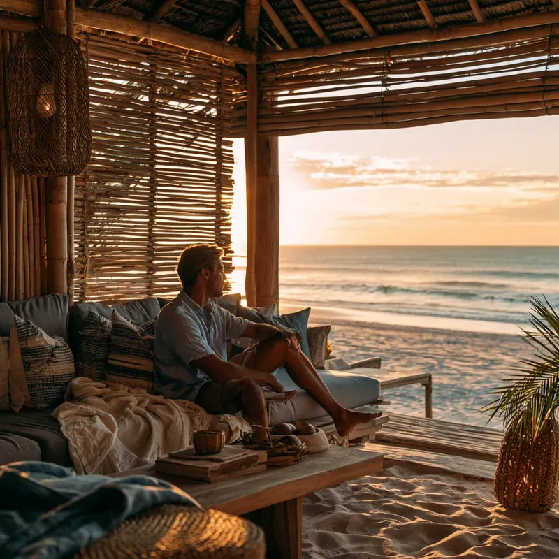 Beachfront Sunset Lounge Photography
