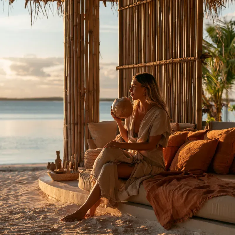 Beachfront Sunset Lounge Photography