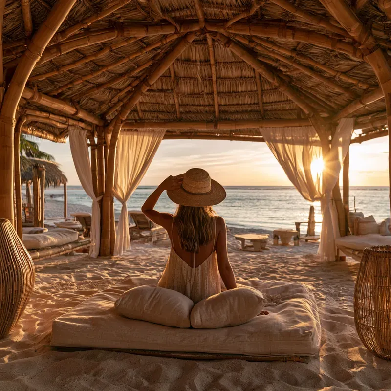 Beachfront Sunset Lounge Photography
