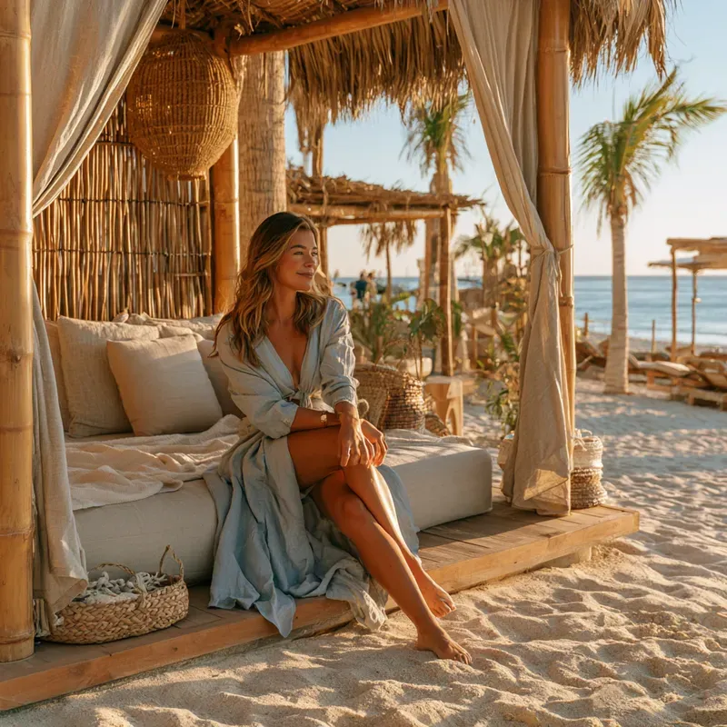 Beachfront Sunset Lounge Photography