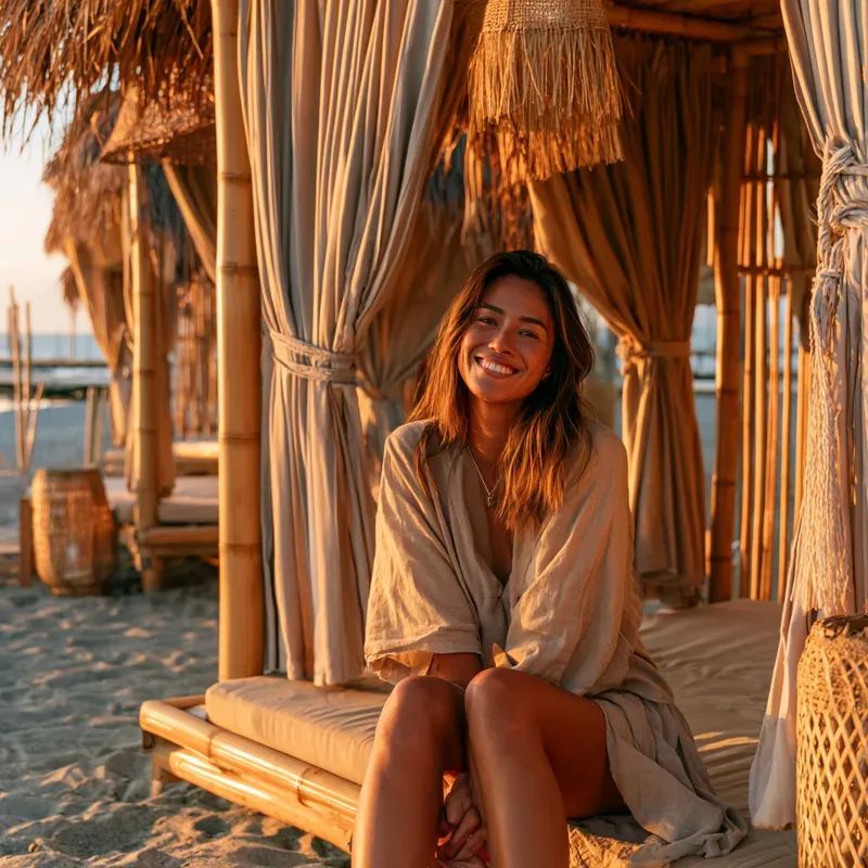 Beachfront Sunset Lounge Photography