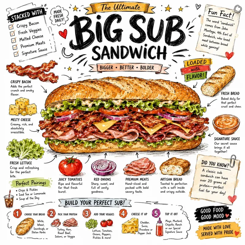 Handcrafted Food Doodle Infographics