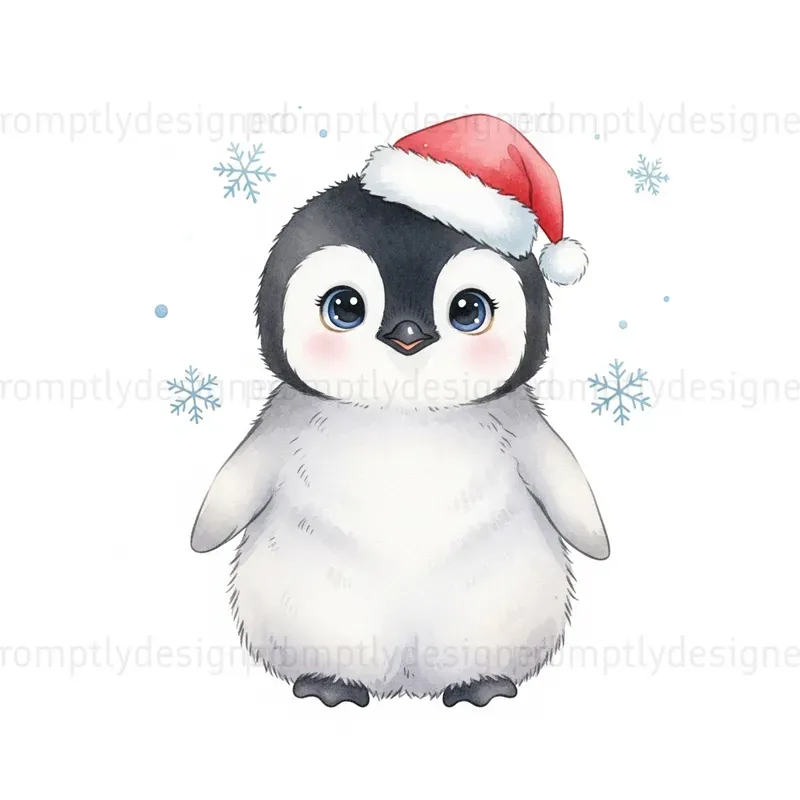 Cute Christmas Watercolor Clip Art