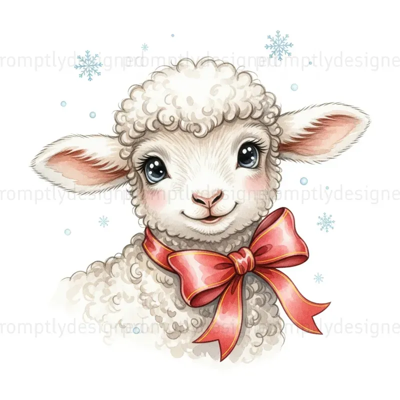 Cute Christmas Watercolor Clip Art