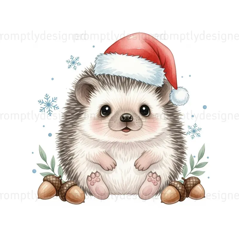 Cute Christmas Watercolor Clip Art