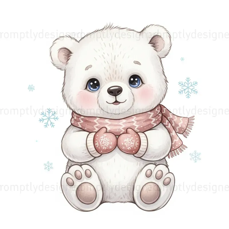 Cute Christmas Watercolor Clip Art