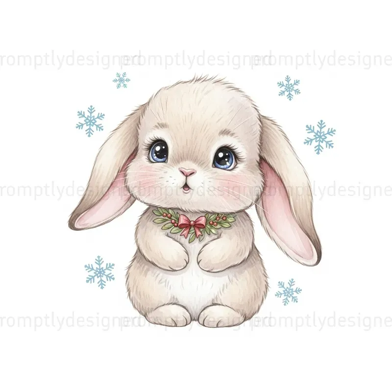 Cute Christmas Watercolor Clip Art