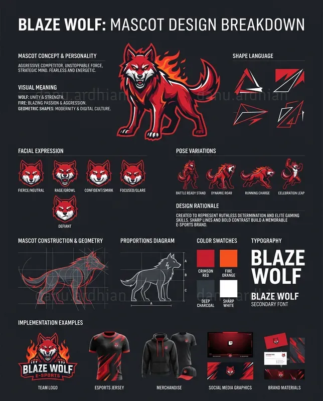 Mascot Design Breakdown Infographics