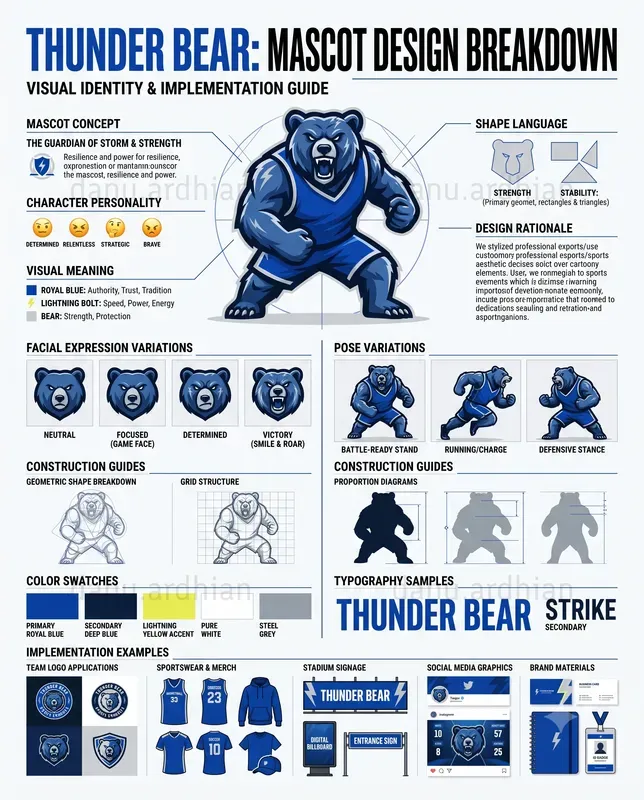 Mascot Design Breakdown Infographics