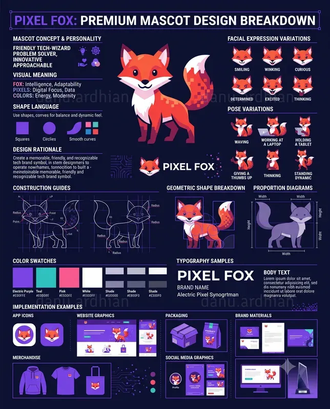 Mascot Design Breakdown Infographics