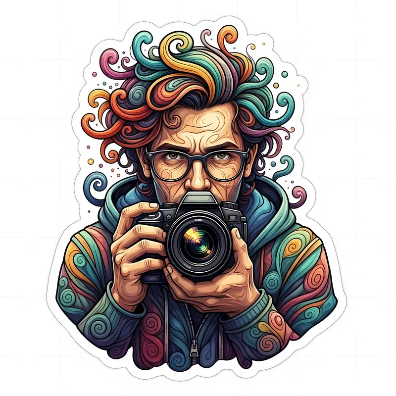 Psychedelic Burst Stickers