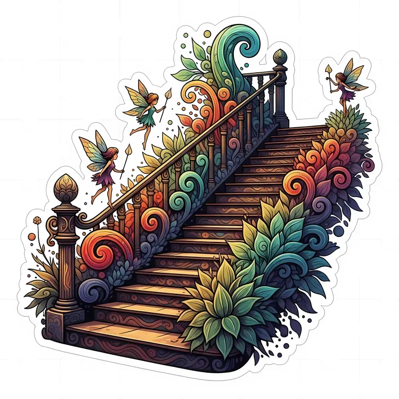 Psychedelic Burst Stickers