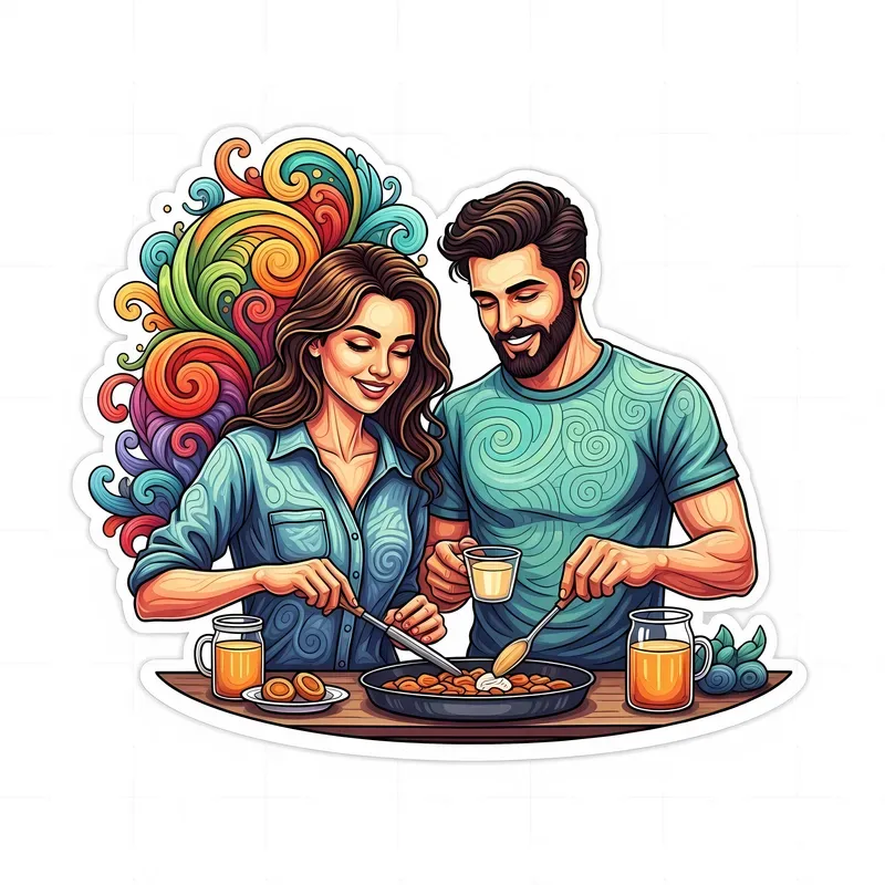 Psychedelic Burst Stickers