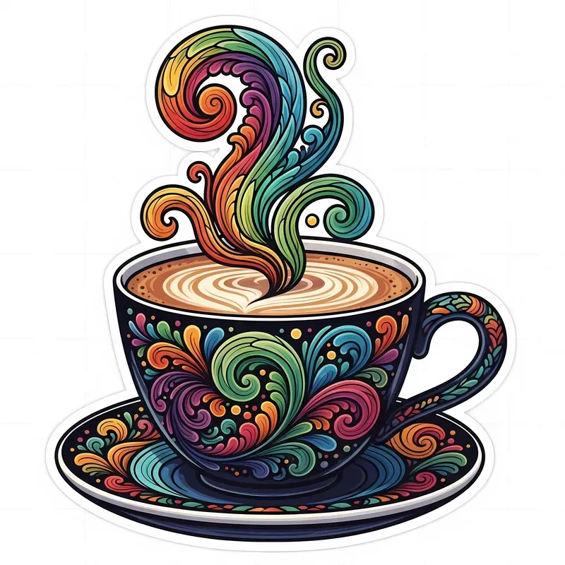 Psychedelic Burst Stickers