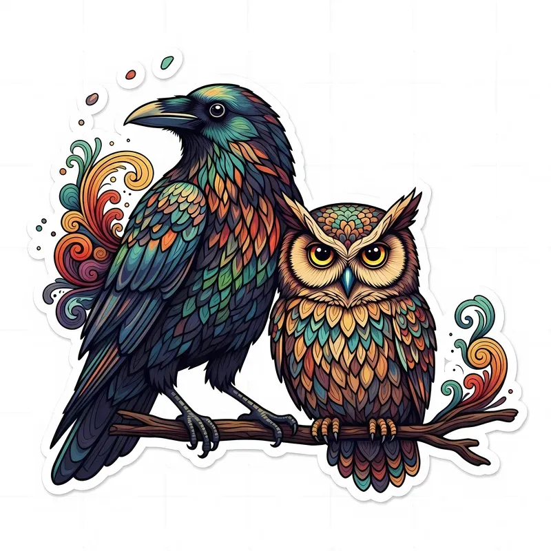 Psychedelic Burst Stickers