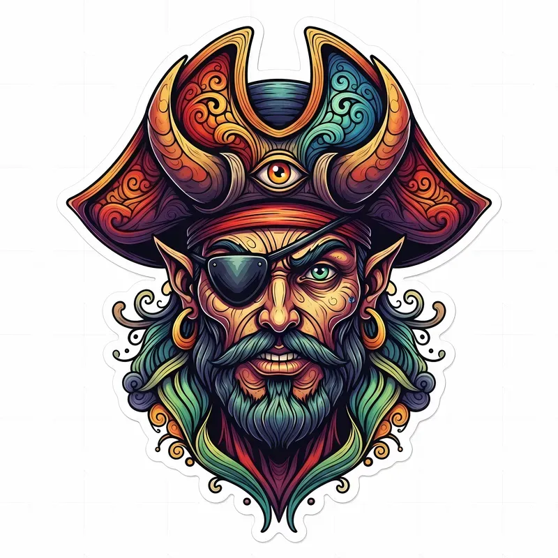 Psychedelic Burst Stickers