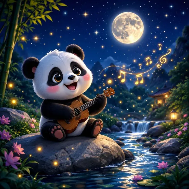 Whimsical Moonlit Animal Lullabies