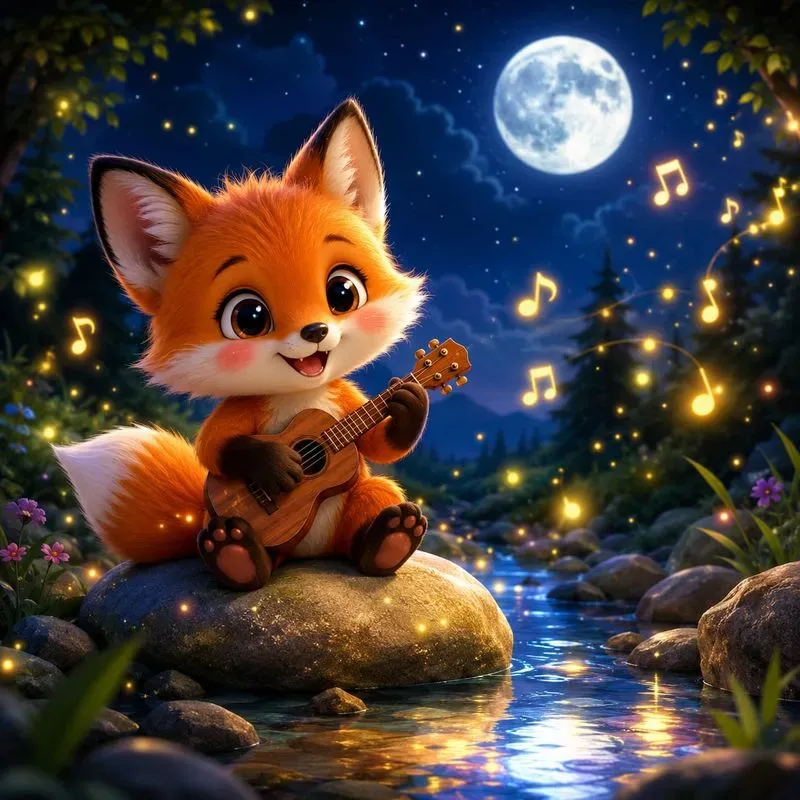 Whimsical Moonlit Animal Lullabies