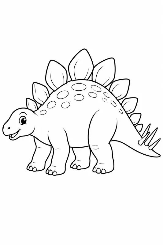 Storybook Dinosaur Coloring Pages