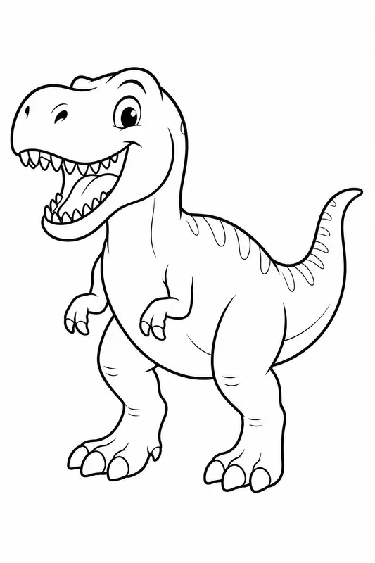 Storybook Dinosaur Coloring Pages