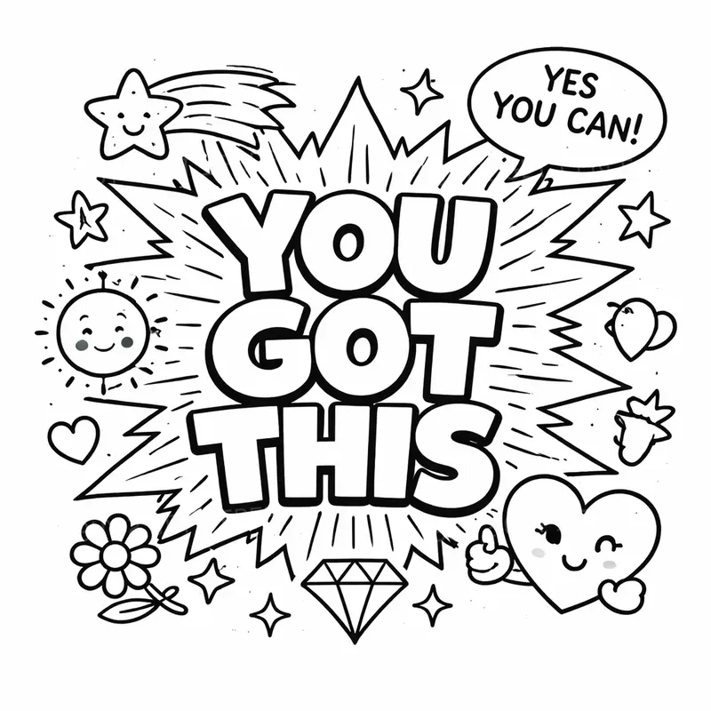 Pop Art Self Care Coloring Pages