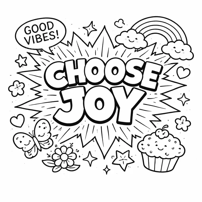 Pop Art Self Care Coloring Pages