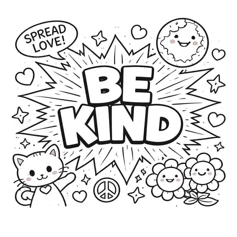 Pop Art Self Care Coloring Pages