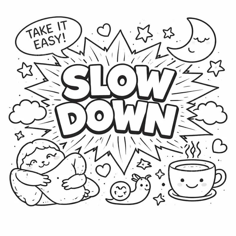 Pop Art Self Care Coloring Pages