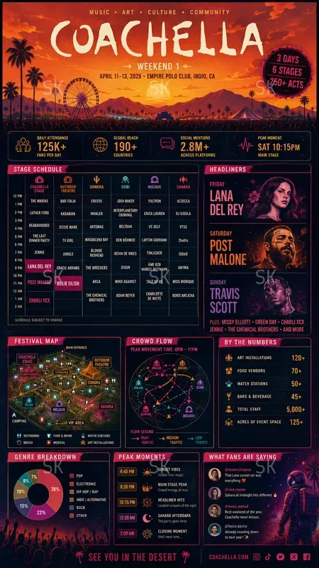 Iconic Entertainment Infographic Posters