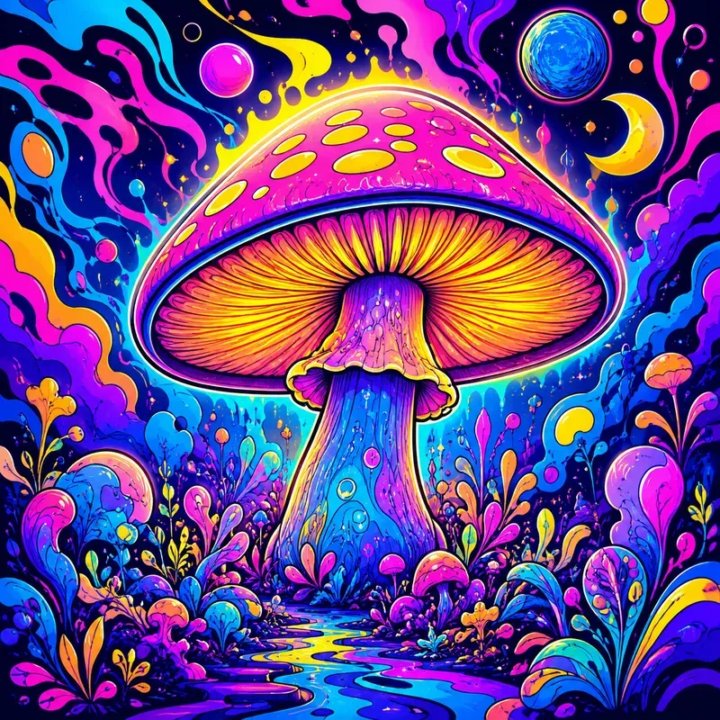 Neon Psychedelic Pop Art Creatures