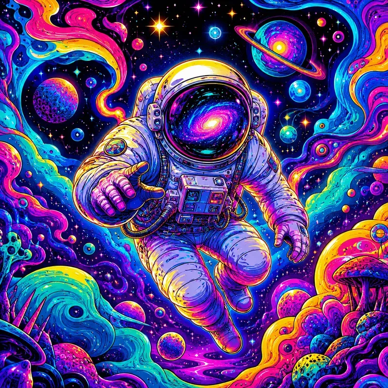 Neon Psychedelic Pop Art Creatures