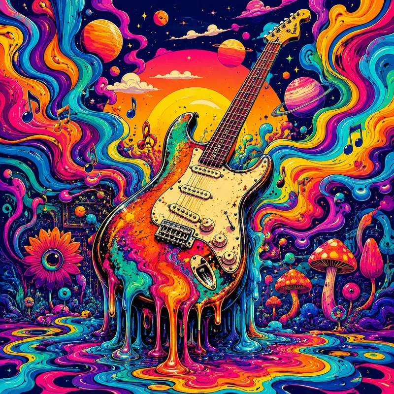 Neon Psychedelic Pop Art Creatures