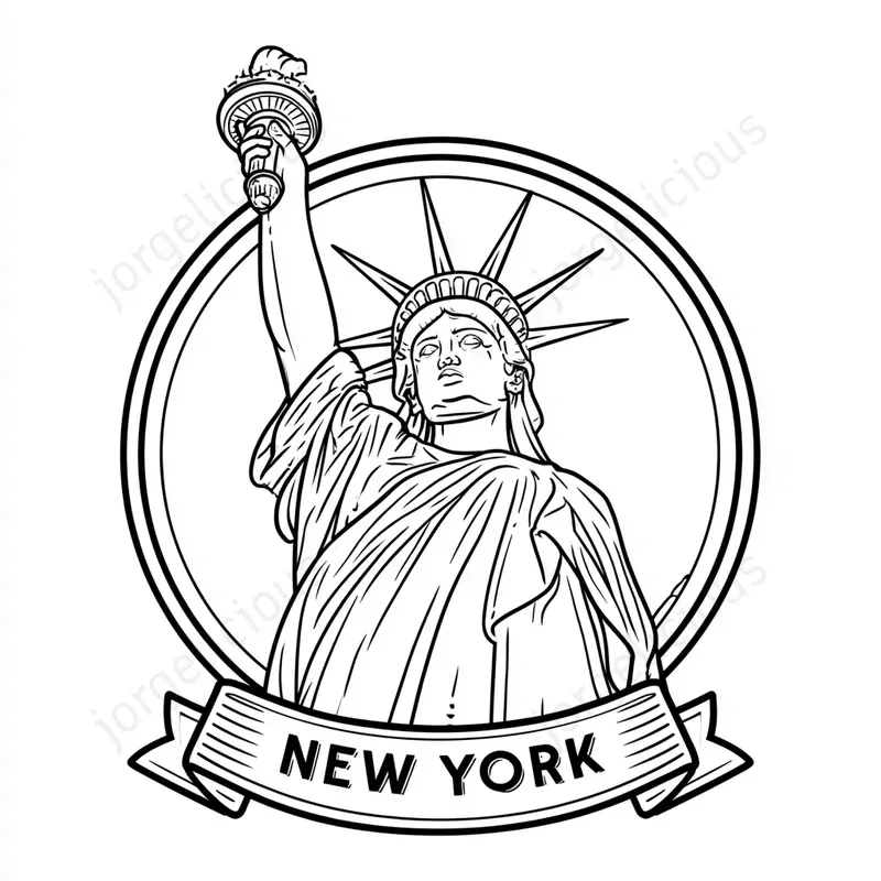 Line Art Emblem Prints Stickers