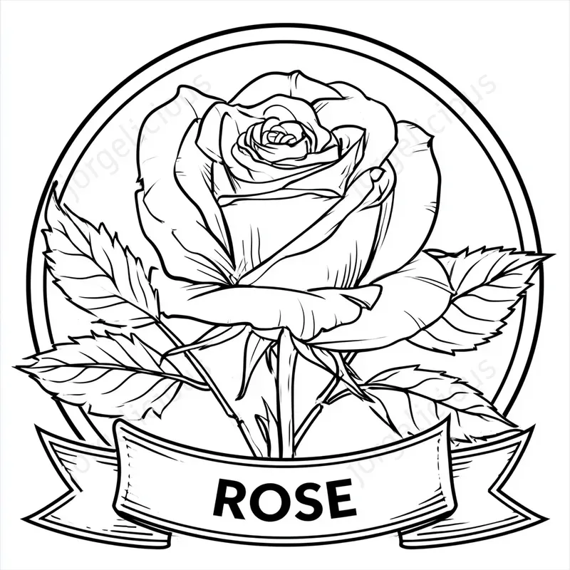 Line Art Emblem Prints Stickers