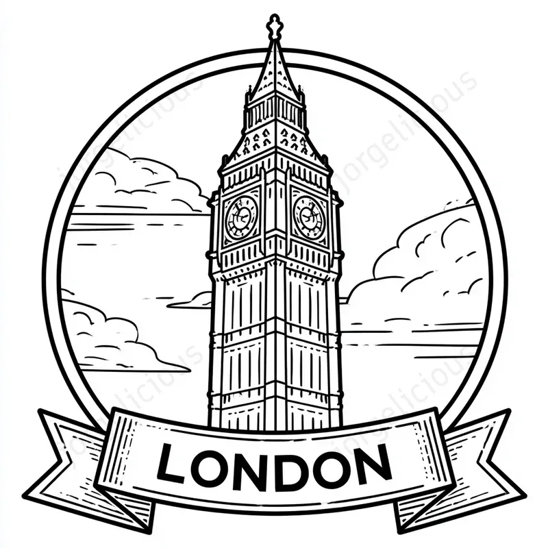 Line Art Emblem Prints Stickers
